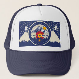 Breckenridge Colorado Flag Mountain Ski Souvenir Trucker Pet