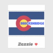Breckenridge Colorado Flag Sticker (Vel)