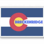 Breckenridge Colorado Flag Sticker (Voorkant)