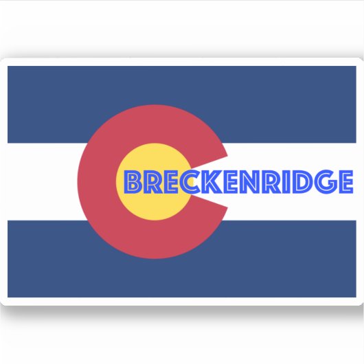 Breckenridge Colorado Flag Sticker (Voorkant)