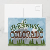 Breckenridge Colorado Fun Retro Snowy Mountains Briefkaart (Voorkant / Achterkant)