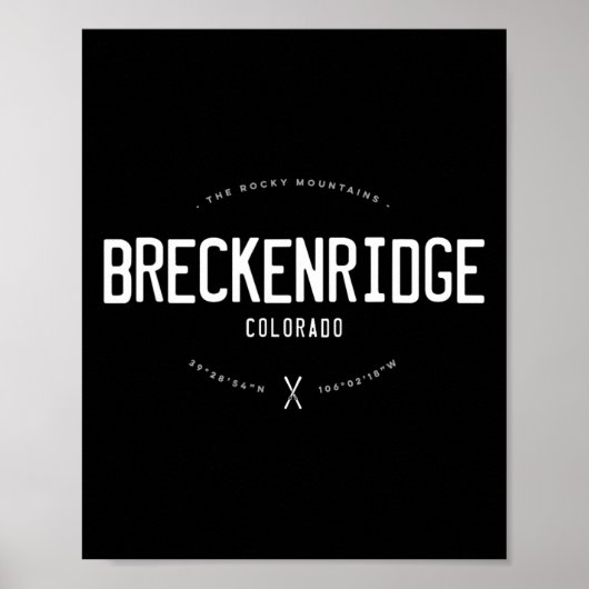 Breckenridge Colorado Graphic Distress S Poster (Voorkant)