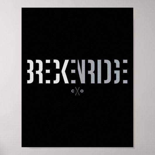 Breckenridge Colorado Graphic Ski Poster (Voorkant)