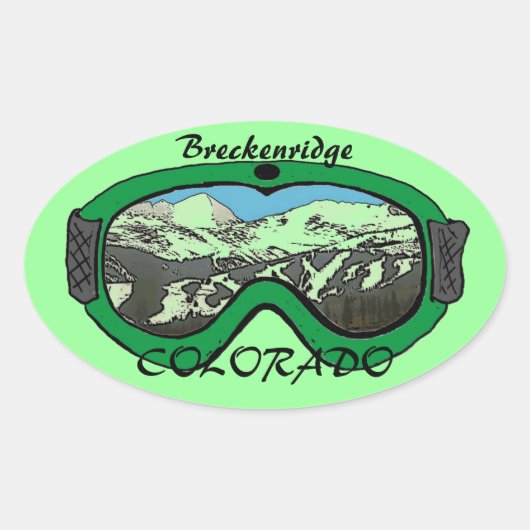 Breckenridge Colorado groene stickers (Voorkant)