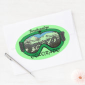 Breckenridge Colorado groene stickers (Envelop)
