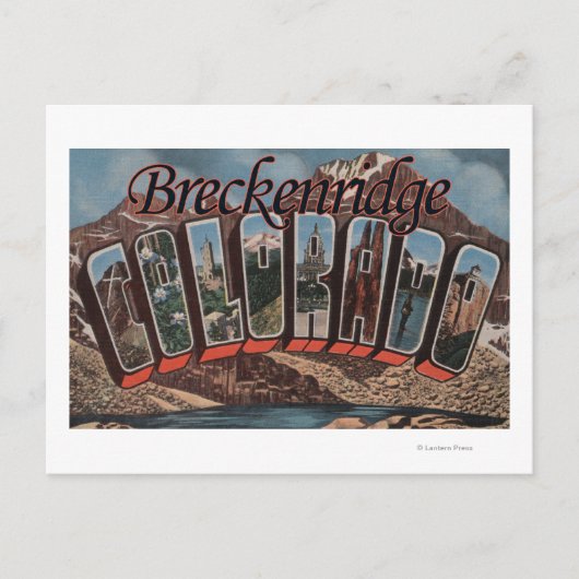Breckenridge, colorado - grote letterscènes briefkaart (Voorkant)