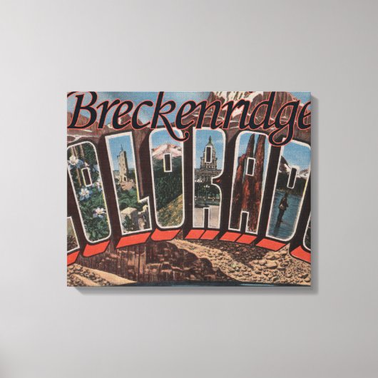 Breckenridge, colorado - grote letterscènes canvas afdruk (Voorkant)