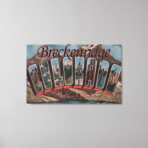 Breckenridge, colorado - grote letterscènes canvas afdruk