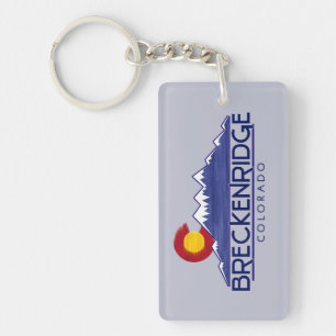 Breckenridge Colorado houten bergen sleutelhanger