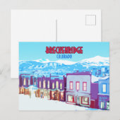 Breckenridge Colorado in het binnenstadgebergte Briefkaart (Voorkant / Achterkant)