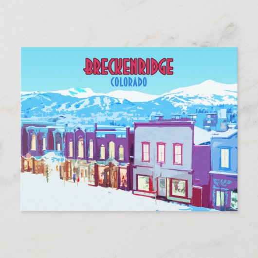 Breckenridge Colorado in het binnenstadgebergte Briefkaart (Voorkant)