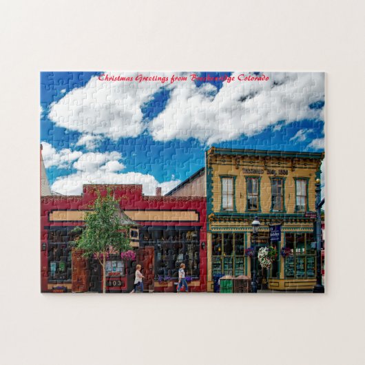 Breckenridge Colorado. kerstcadeautjes Legpuzzel (Horizontaal)