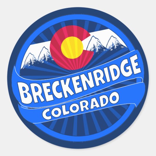Breckenridge Colorado Mountain Burst sticker (Voorkant)