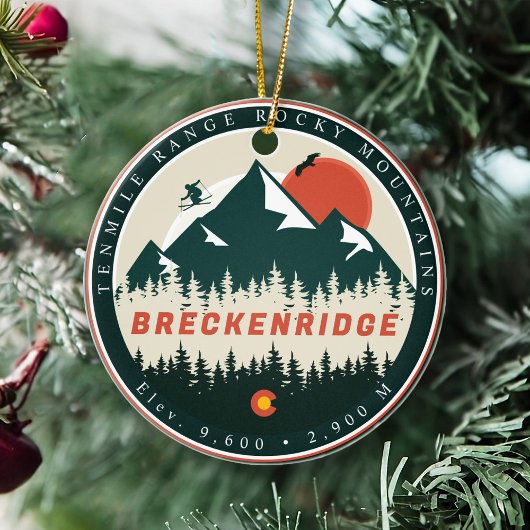 Breckenridge Colorado  Mountain Souvenir Keramisch Ornament