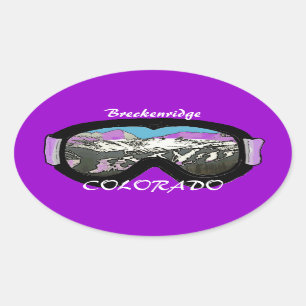 Breckenridge Colorado paarse zwarte stickers