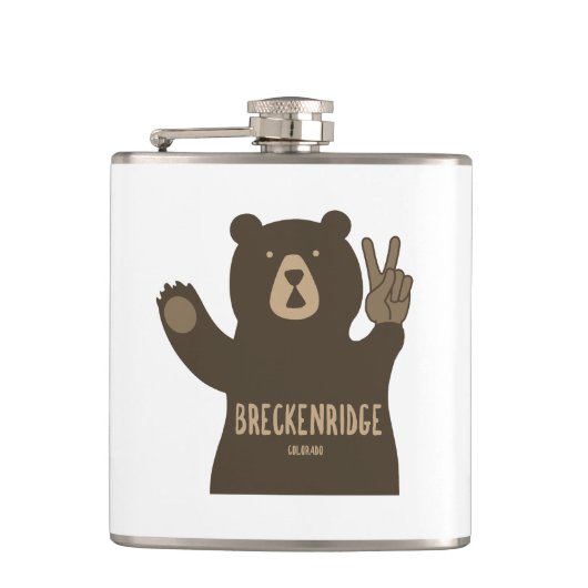 Breckenridge Colorado Peace Beer Heupfles (Voorkant)