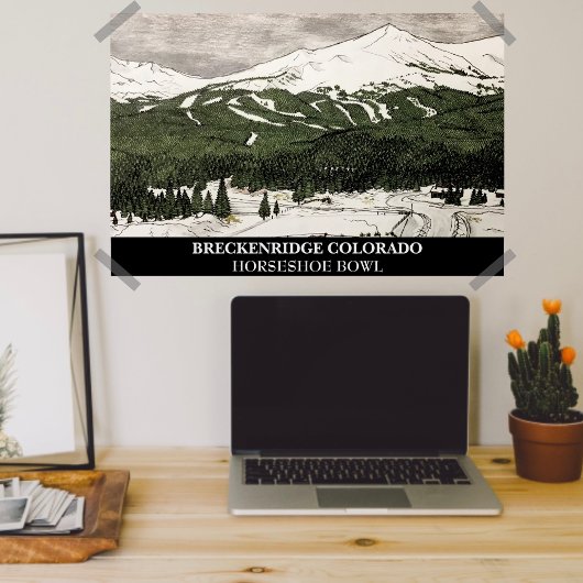 Breckenridge Colorado Pencil/Pen Illustratie Poster