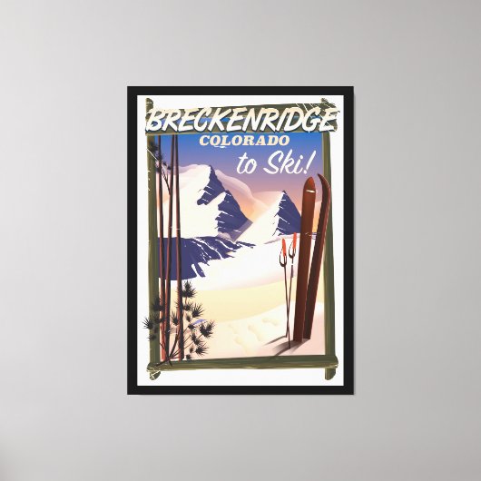 Breckenridge, Colorado poster Canvas Afdruk (Voorkant)