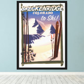 Breckenridge, Colorado poster Canvas Afdruk (Insitu (Houten vloer))