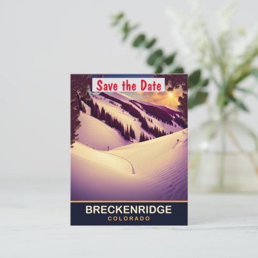 Breckenridge, Colorado, Reizen Briefkaart, Save The Date (Staand voorkant)