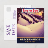 Breckenridge, Colorado, Reizen Briefkaart, Save The Date (Voorkant / Achterkant)