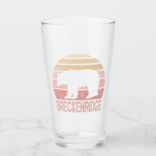 Breckenridge Colorado Retro Beer Glas (Voorkant)
