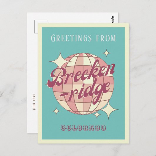 Breckenridge Colorado Retro  Briefkaart (Voorkant / Achterkant)