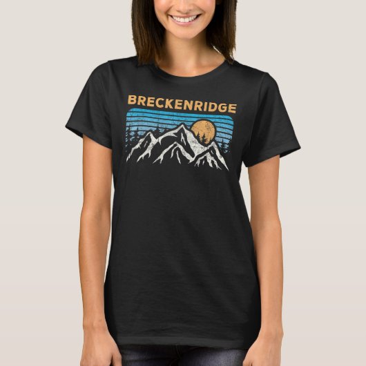  Breckenridge Colorado Retro Mountain Ski S T-shirt (Voorkant)