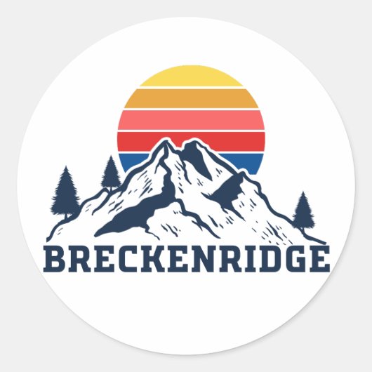 Breckenridge Colorado Ronde Sticker (Voorkant)