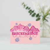 Breckenridge Colorado roze bergen briefkaart (Staand voorkant)