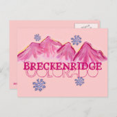 Breckenridge Colorado roze bergen briefkaart (Voorkant / Achterkant)