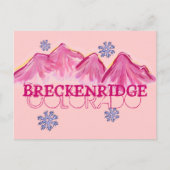 Breckenridge Colorado roze bergen briefkaart (Voorkant)