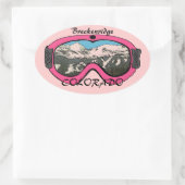 Breckenridge Colorado roze bril stickers (Tas)