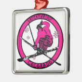 Breckenridge Colorado roze skieier ornament (Links)