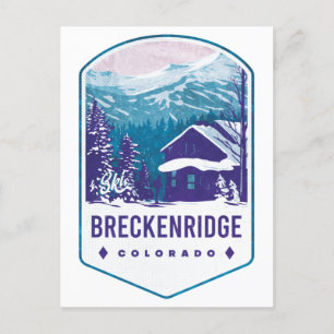 Breckenridge Colorado Ski Badge Briefkaart