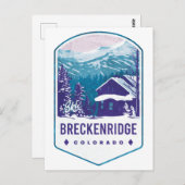 Breckenridge Colorado Ski Badge Briefkaart (Voorkant / Achterkant)