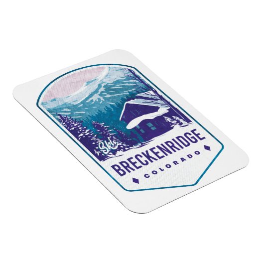 Breckenridge Colorado Ski Badge Magneet (Rechterzijde)