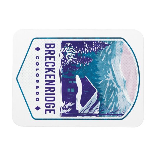 Breckenridge Colorado Ski Badge Magneet (Horizontaal)