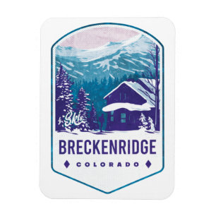 Breckenridge Colorado Ski Badge Magneet