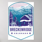 Breckenridge Colorado Ski Badge Poster (Voorkant)