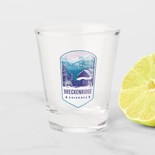 Breckenridge Colorado Ski Badge Shot Glas (Voorkant)