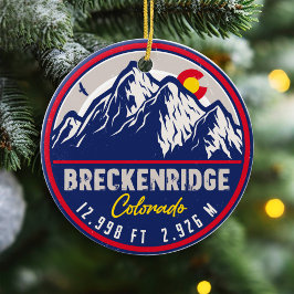 Breckenridge Colorado Ski Hiking Mountain Souvenir Keramisch Ornament