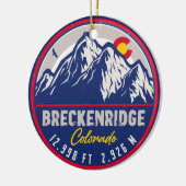 Breckenridge Colorado Ski Hiking Mountain Souvenir Keramisch Ornament (Links)