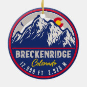 Breckenridge Colorado Ski Hiking Mountain Souvenir Keramisch Ornament (Achterkant)