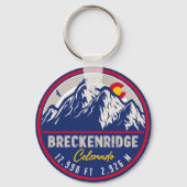Breckenridge Colorado Ski Hiking Mountain Souvenir Sleutelhanger (Voorkant)