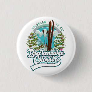 Breckenridge, Colorado ski logo Foto Prin Ronde Button 3,2 Cm