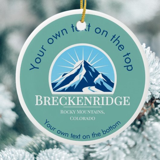 Breckenridge Colorado ski medaille kerst Ornament