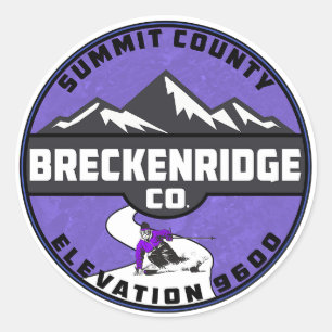 Breckenridge Colorado Ski Summit County Ronde Sticker
