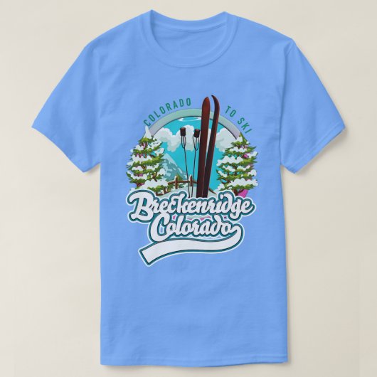 Breckenridge Colorado  ski T-shirt (Design voorkant)