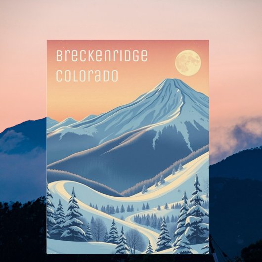 Breckenridge Colorado ski vakantie Briefkaart